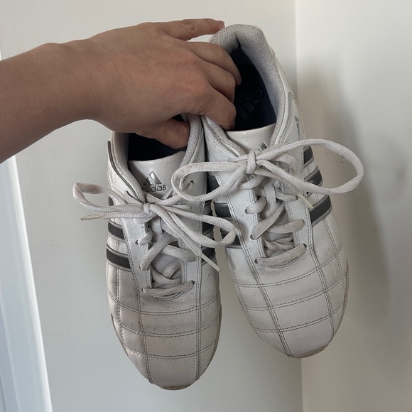 Vintage adidas Kundo White Sneakers with Gray Stripes Taekwondo - Picture 3 of 4